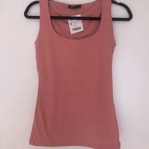 Zara Baby Pink Spandex Fitted Tank Top